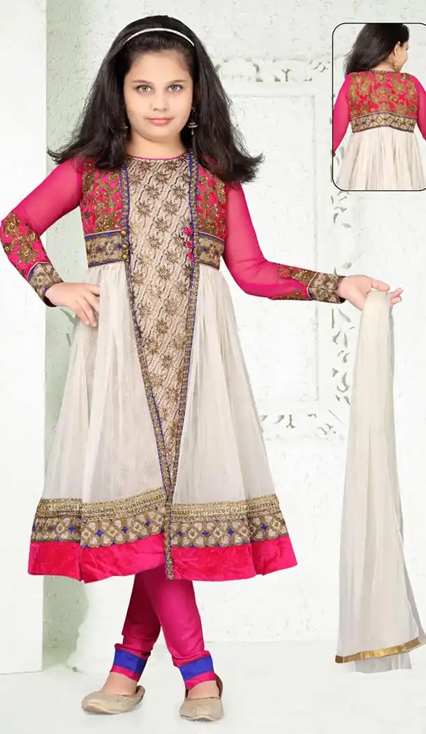 Buy Deep Pink Color Anarkali Suit Specialty Kids Wear Girls Online | FH422467485