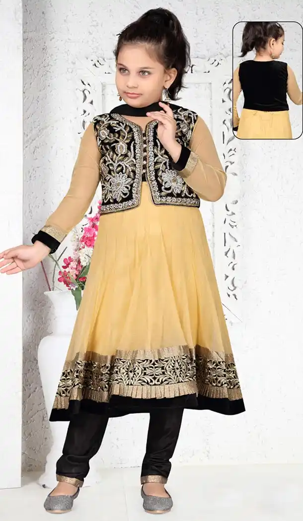 Buy Black Color Anarkali Suit Specialty Kids Wear Girls Online | FH422467487