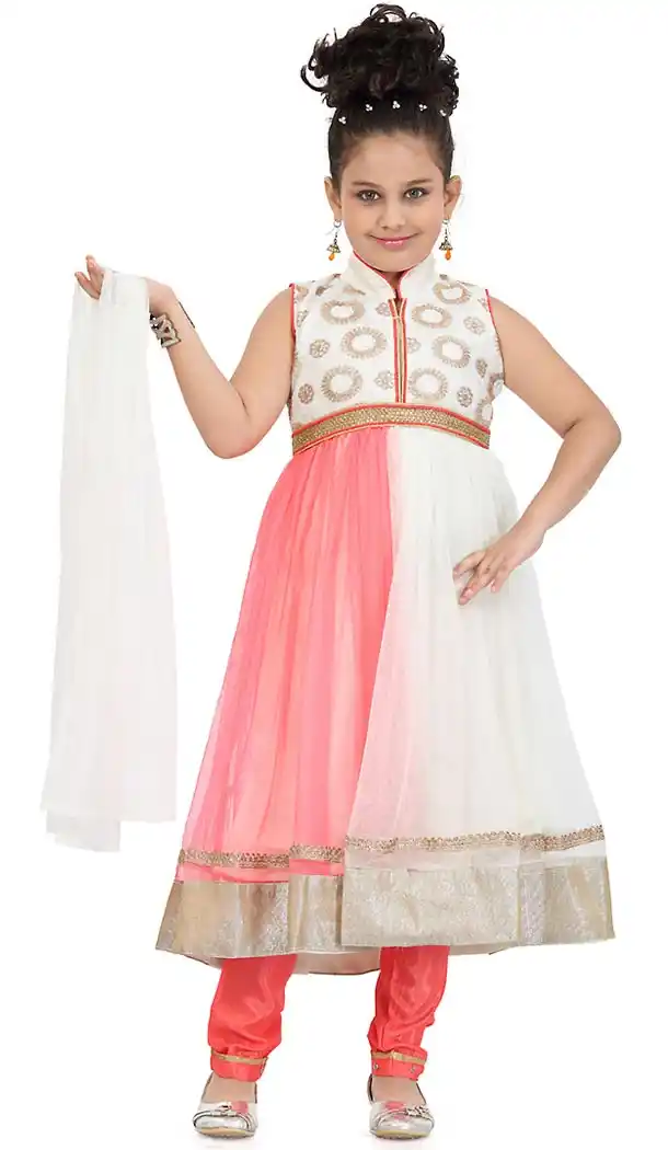 Buy Off White Color Anarkali Suit Specialty Kids Wear Girls Online | FH422567490