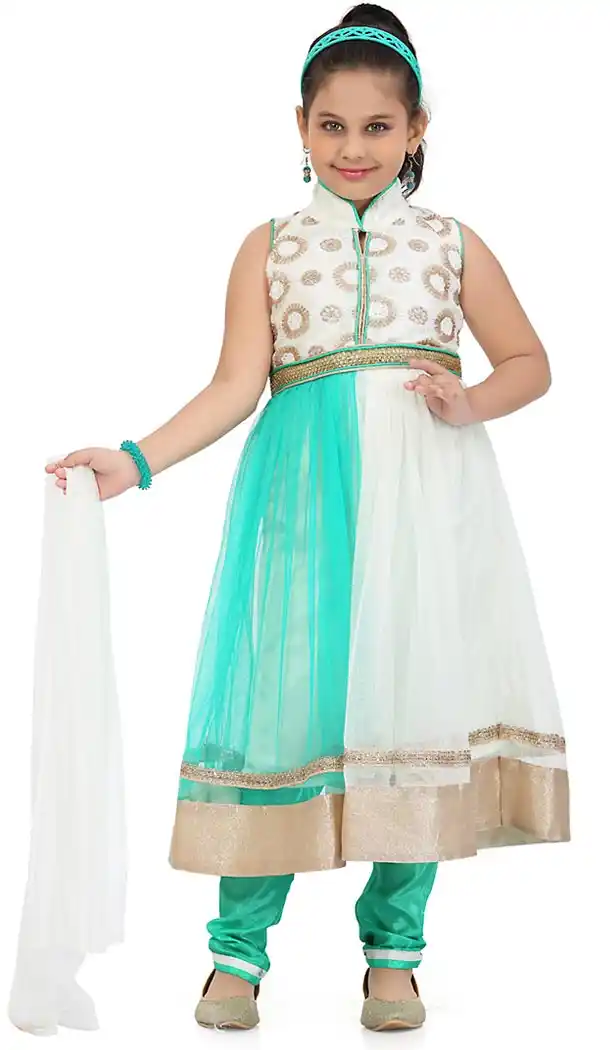 Buy Off White Color Anarkali Suit Specialty Kids Wear Girls Online | FH422567496