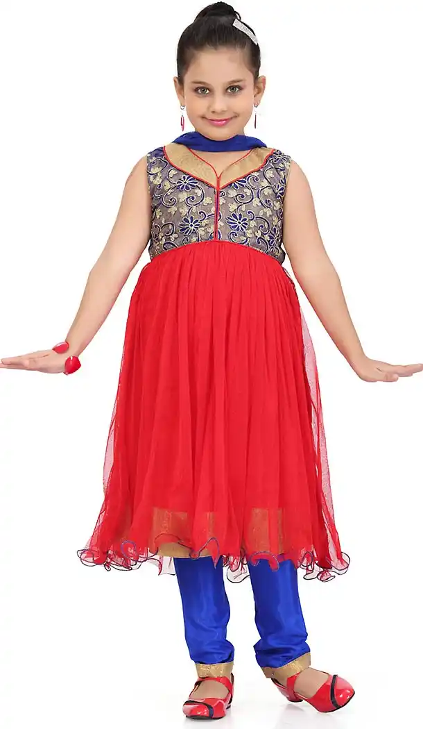 Buy Red Color Anarkali Suit Specialty Kids Wear Girls Online | FH422567498