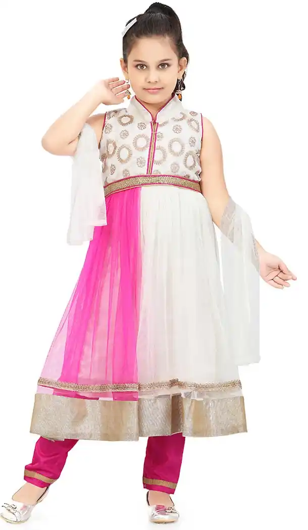 Buy Off White Color Anarkali Suit Specialty Kids Wear Girls Online | FH422567506