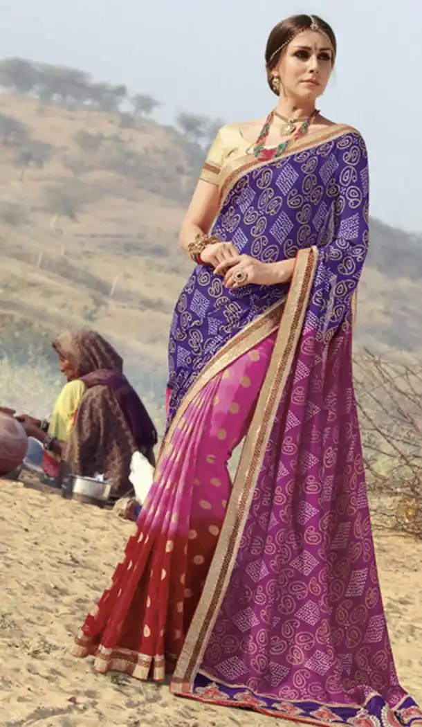 Georgette Multiple Color Daily Wear Sarees with Blouse | FH422867537