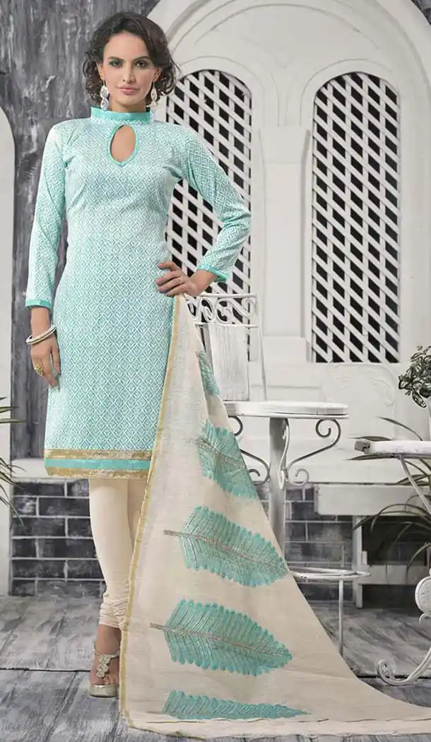 Celeste Bhagalpuri Silk Churidar Kameez with Stitching Online Shopping | FH423367572