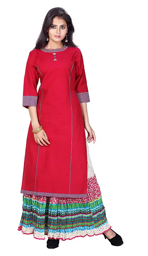 Incredible Straight Kurti Style with Printed & Embroidery Work | FH423967676