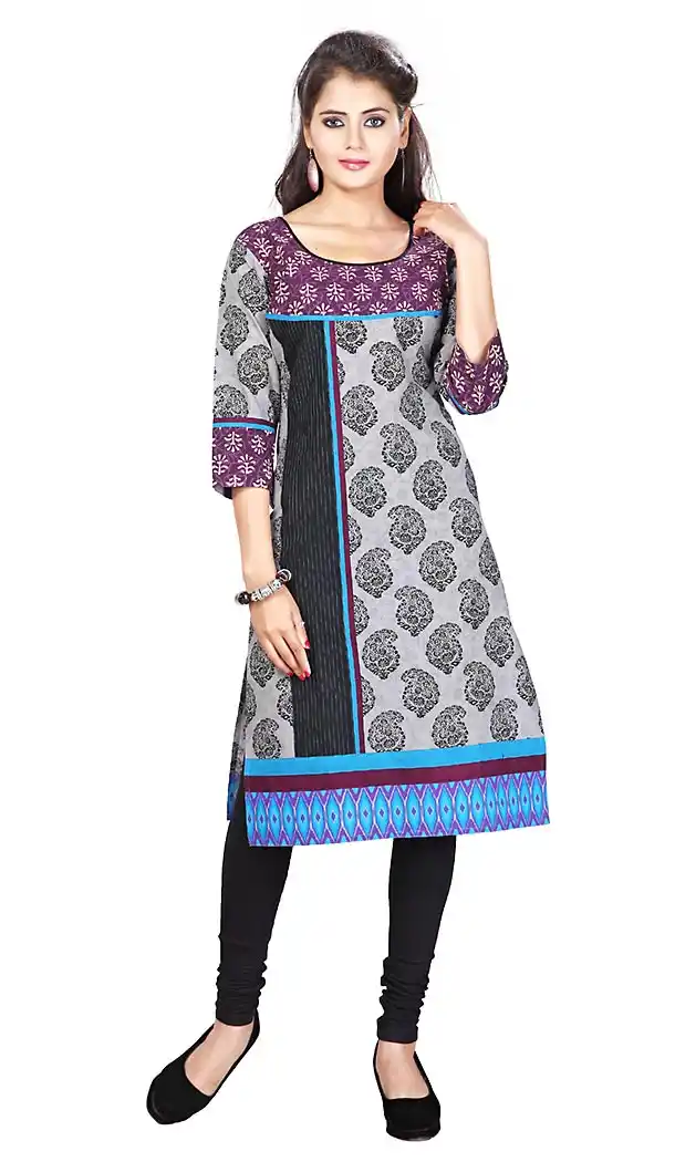 Incredible Straight Kurti in Gray Color | FH423967679
