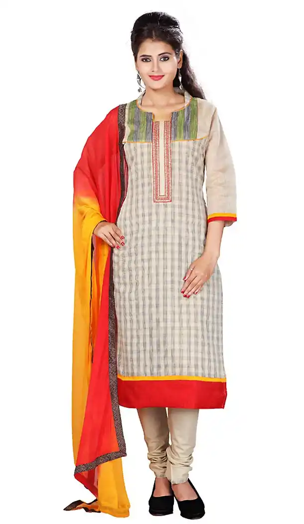 Tan Brown Color Kora Silk Febric Readymade Churidar Suits Online | FH424367738