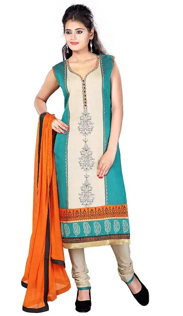 Tan Brown Color Kora Silk Febric Readymade Churidar Suits Online | FH424367739