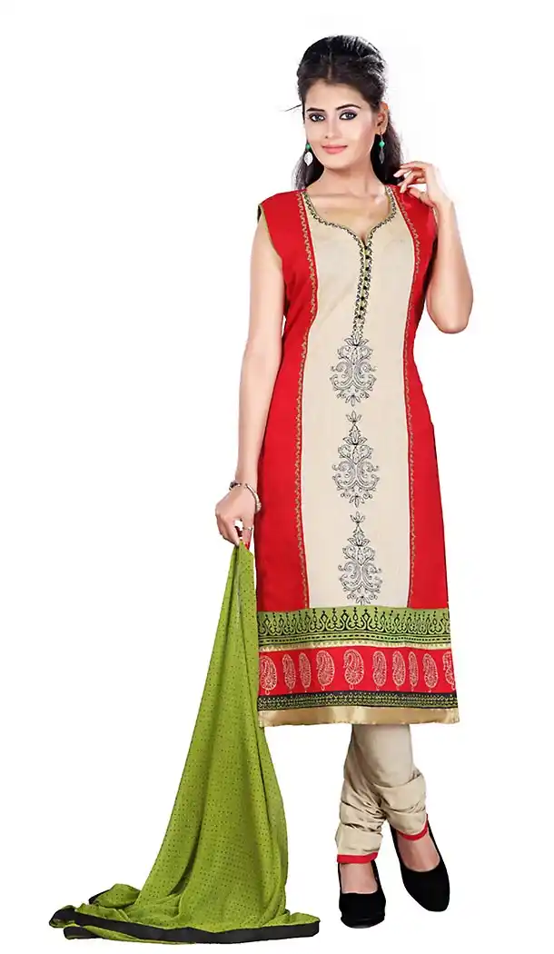 Red Color Kora Silk Febric Readymade Churidar Suits Online | FH424367740