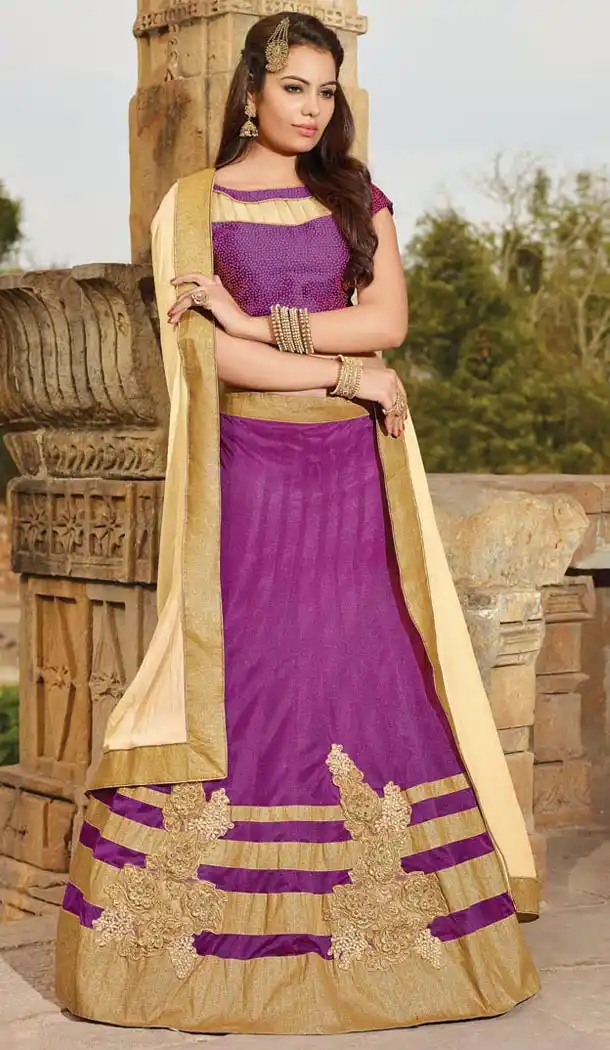 Fuchsia Color Lycra Circular Style Lehenga Choli | FH424867670