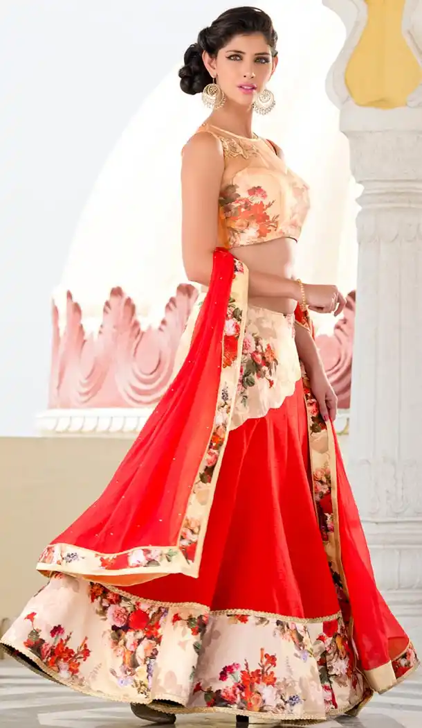 Cream Color Silk Designer Lehenga Choli Online Shopping | FH426268010