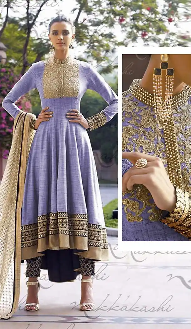 Lavender Color Jute Anarkali Suits & Dresses | FH426867911