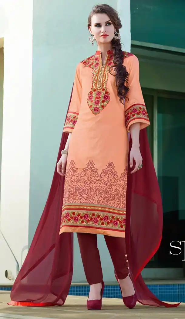 Mistyrose Color Cotton Online Pakistani Casual Dresses for Women | FH427068044