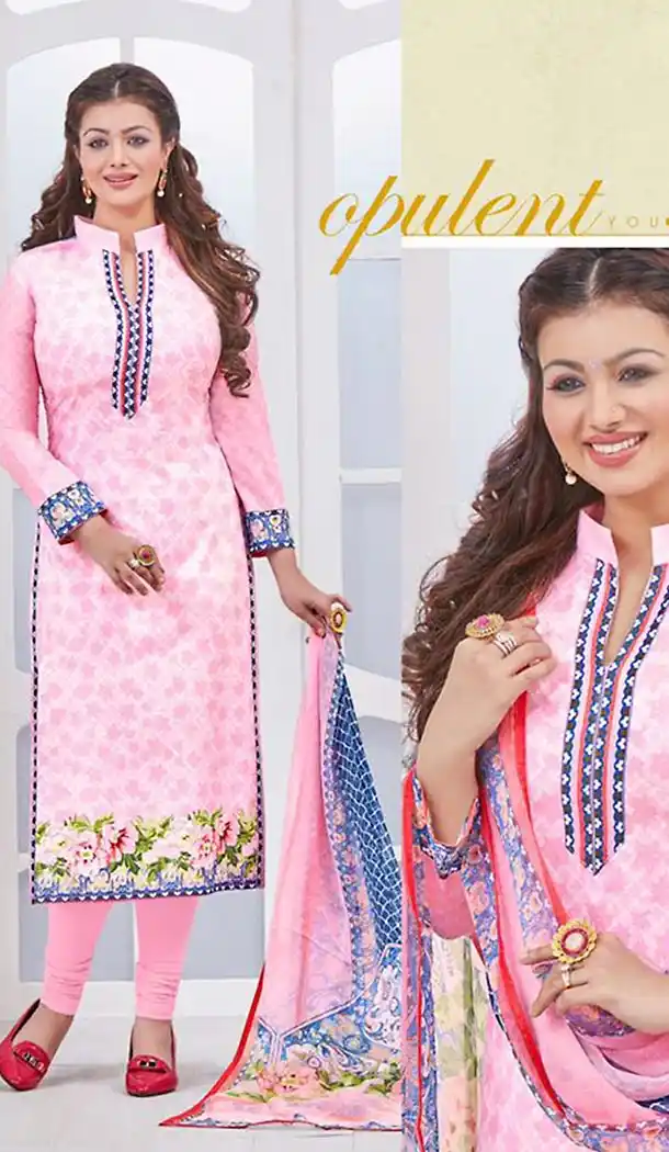 Mistyrose Color Cotton Ayesha Takia is an Indian Actress Churidar Suits | FH427468083