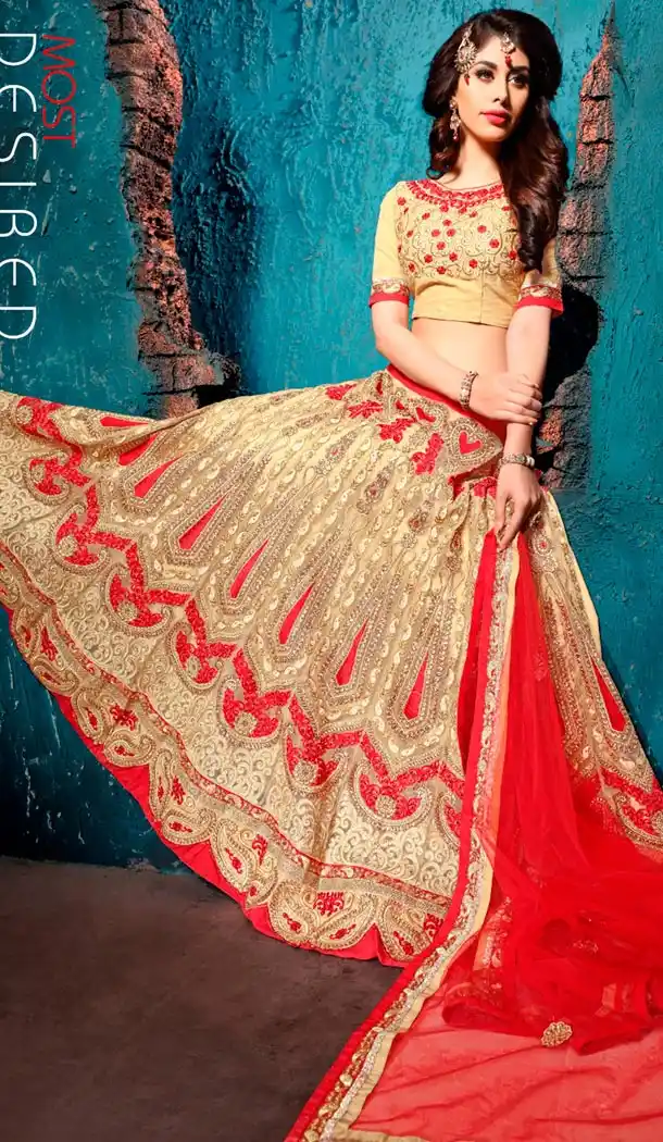 Tan Brown Color Net Online Designer Lehenga Choli Collection | FH427768108