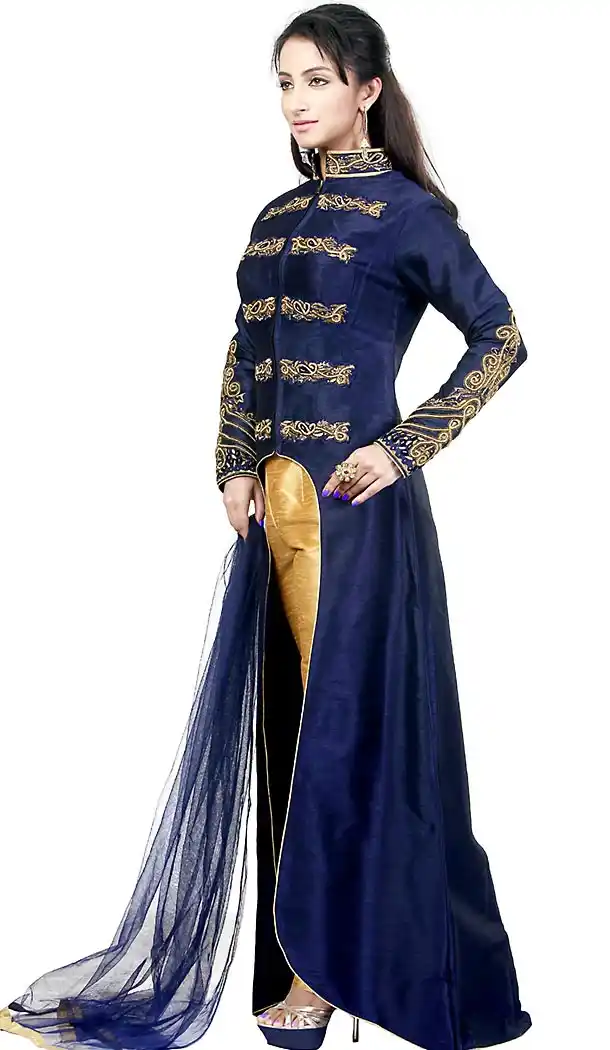 Navy Blue Readymde Designer Wedding Salwar Kameez and Wedding Suits Online | FH428068148