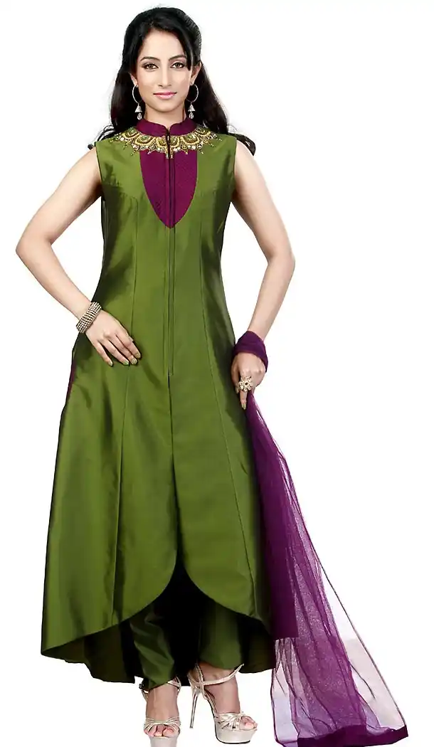 Olive Green Readymde Designer Wedding Salwar Kameez and Wedding Suits Online | FH428068154