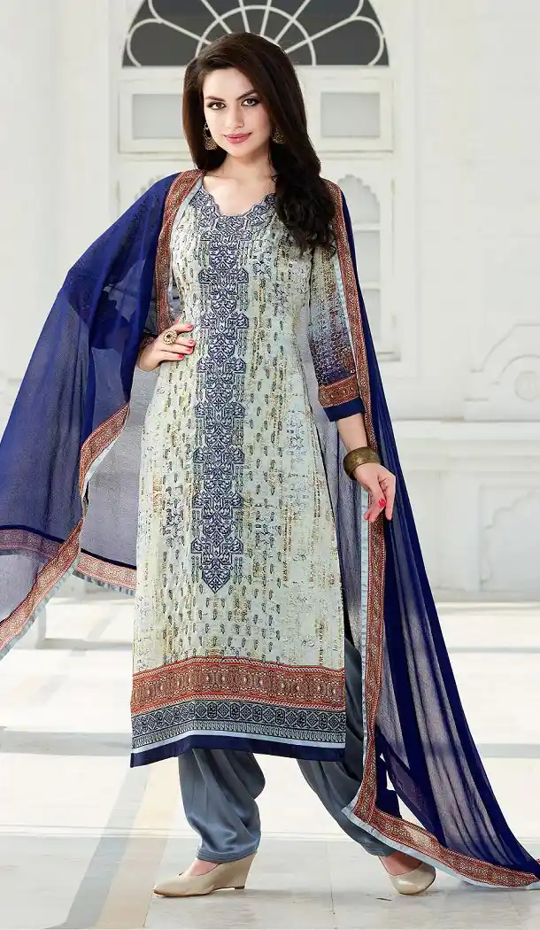 Shop Now Daily Wear Suits & Indian Dove Color and Georgette Salwar Kameez | FH428868250