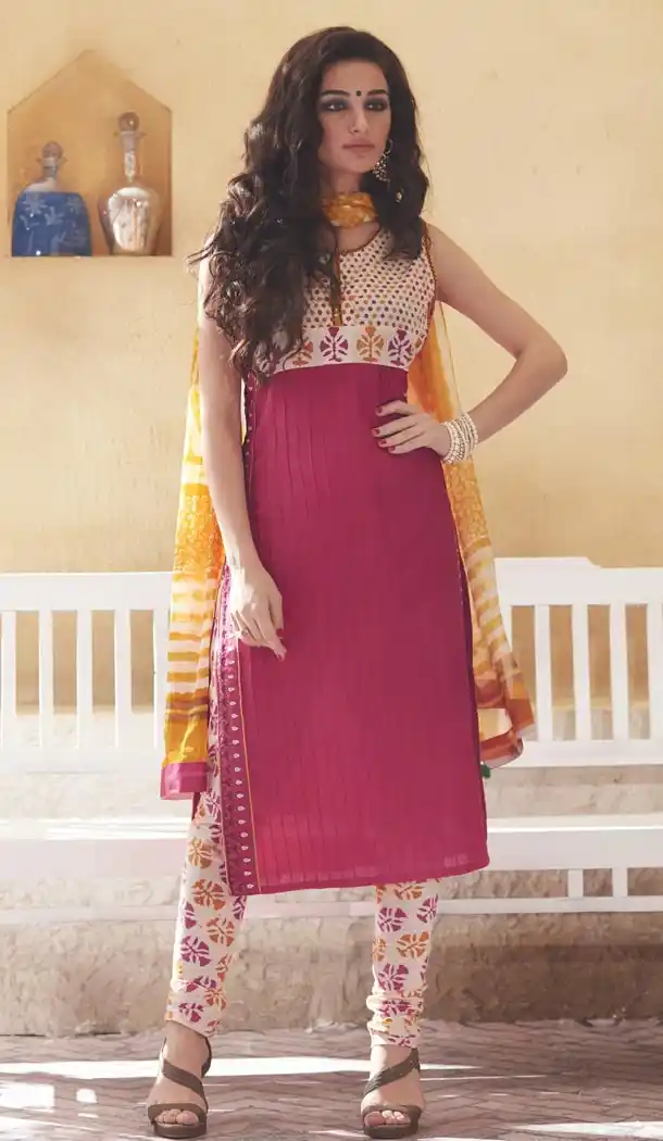 Pink Color Cotton Readymade Suits Online Designs | FH430168412