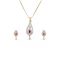 American Diamond Silver and Gold Precious Jewellery Pendant Set | FH434769118