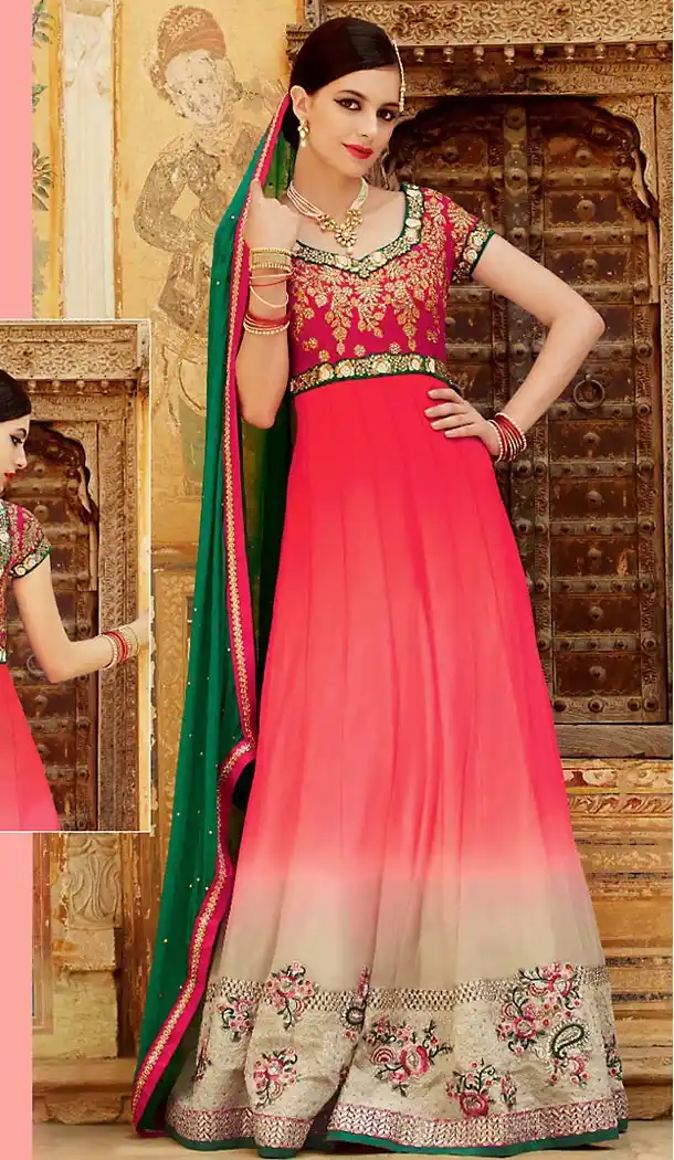 Deep Scarlet Color Net India Fashion Style Party Wear Stitched Gowns Online Shopping | FH437069213