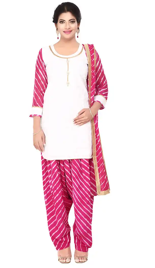 Pink Color Khadi Silk Readymade Casual Patiyala Suits with Dupatta | FH440169539