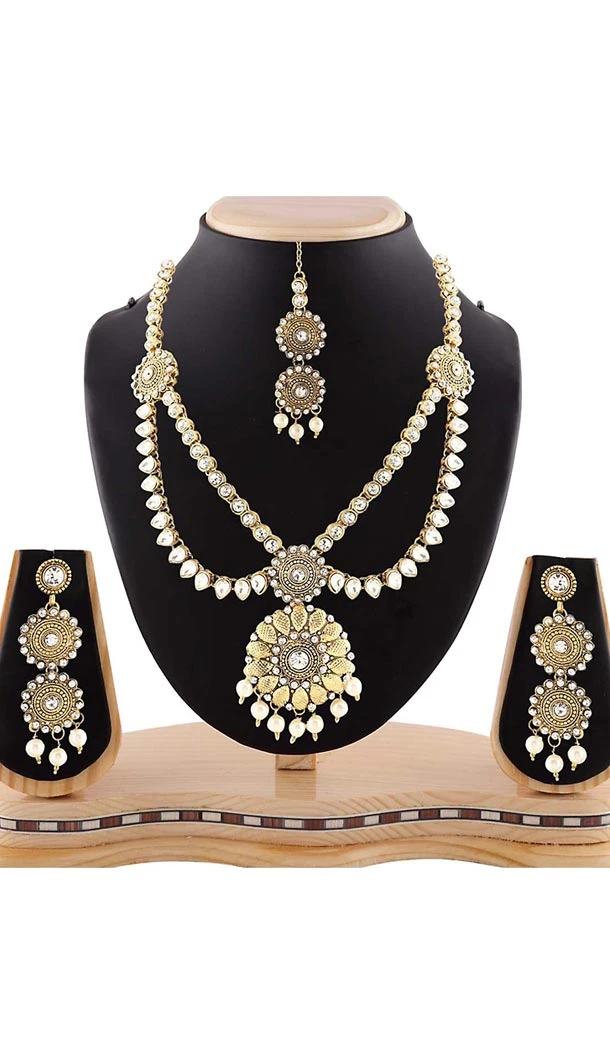 White Color Australian Stones Work Precious Fashion Jewelry Necklaces | FH441469700