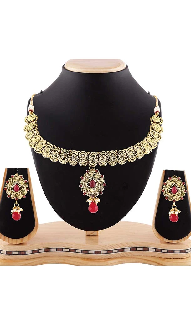 Red,Gold Color Precious Fashion Jewelry Necklaces | FH441569707
