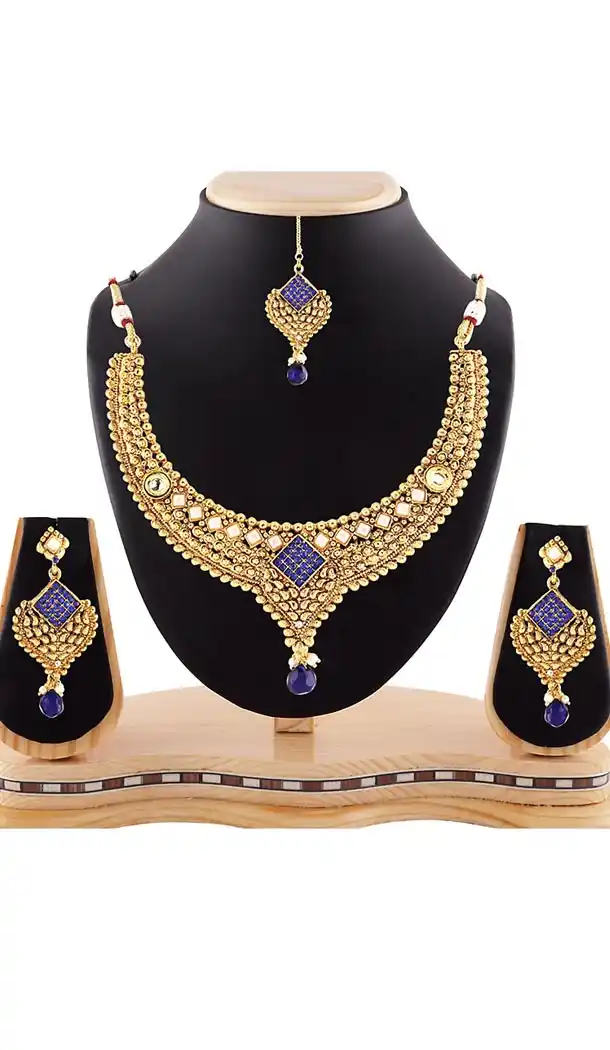 Blue,Gold Color Precious Fashion Jewelry Necklaces | FH441569715