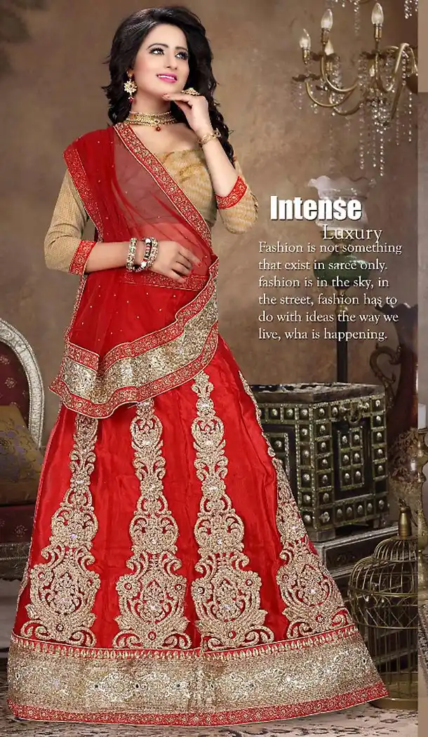 Deep Scarlet Color Net A Line Lehenga Designer Stitched Lehengas with Dupatta | FH455071233