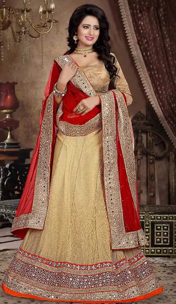 Tan Brown Color Net A Line Lehenga Designer Stitched Lehengas with Dupatta | FH455071234