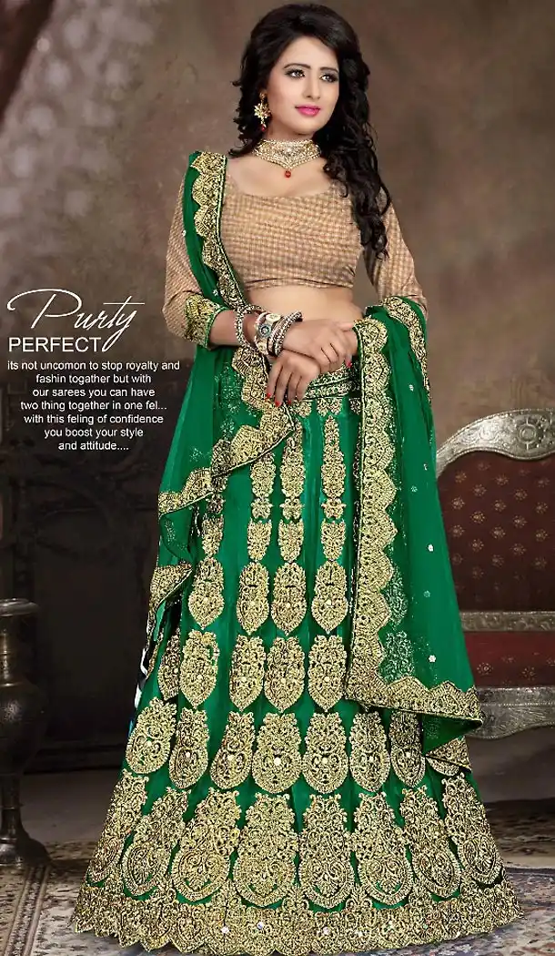 Bottle Green Color Net A Line Lehenga Designer Stitched Lehengas with Dupatta | FH455071237