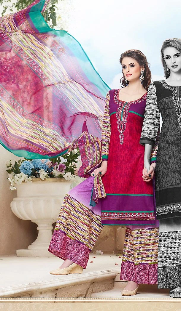 Purple Color Simple Cotton Stitched Palazzo Dresses with Dupatta | FH456871465 Purple Color Simple Cotton Stitched Palazzo Dresses with Dupatta | FH456871465
