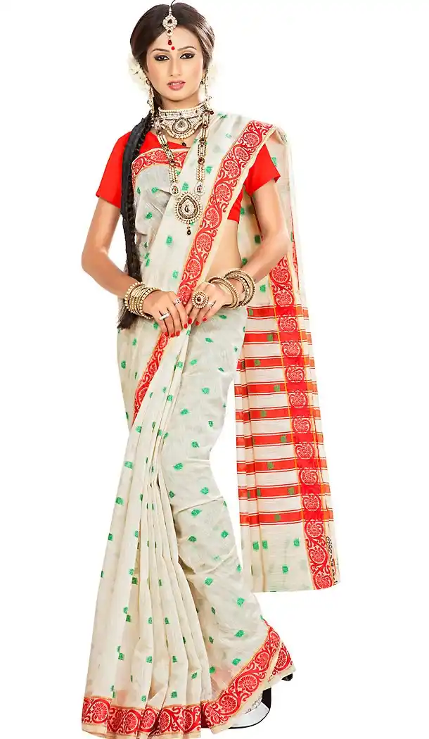 Banarasi Silk Beige Color Contemporary Saree Blouse | FH458171629