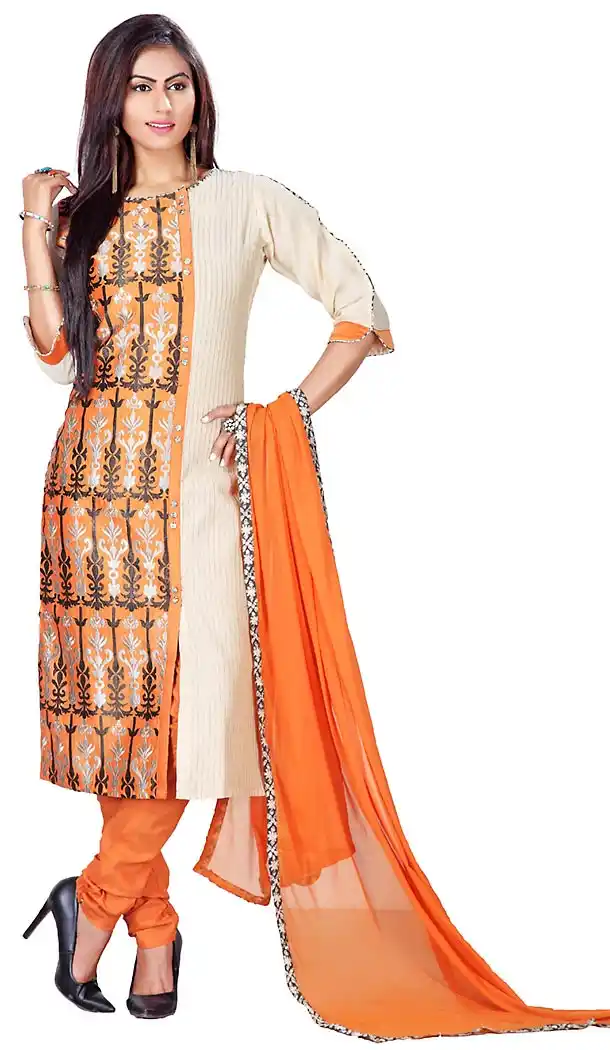 Orange Color Kora Silk Achkan Readymade Churidar Suit | FH459271757