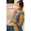 Chanderi Silk Black Color Long Anarkali Stitched Churidar Suit with Dupatta | FH459571793