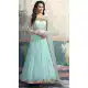 Sky Blue Georgette and Net Long Anarkali Stitched Churidar Suit Dupatta | FH459771806