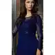 Blue Georgette Long Anarkali Stitched Churidar Suit with Dupatta | FH459771808