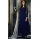 Blue Georgette Long Anarkali Stitched Churidar Suit with Dupatta | FH459771808