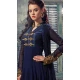 Navy Blue Georgette Long Anarkali Stitched Churidar Suit with Dupatta | FH459771812