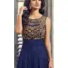 Abhaya Style  Navy Blue Color Georgette Anarkali Churidar Suit with Dupatta | FH459871819
