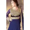 Abaya Style Navy Blue Color Georgette Anarkali Churidar Kameez | FH460271869