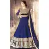 Abaya Style Navy Blue Color Georgette Anarkali Churidar Kameez | FH460271869