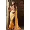 Traditional Style Butter Scotch Color Georgette Contemporary Saree Blouse | FH461471997
