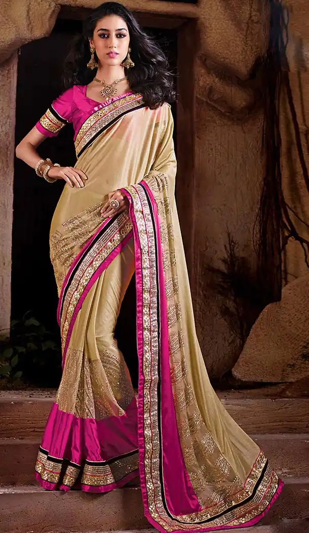 Brown Color Georgette Traditional Style Sarees | FH466272622