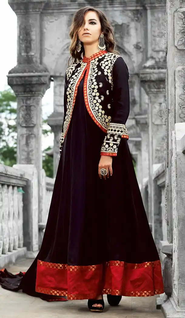 Maroon Color Georgette Pakistani Abaya Style Stitched Salwar Kameez | FH471773172