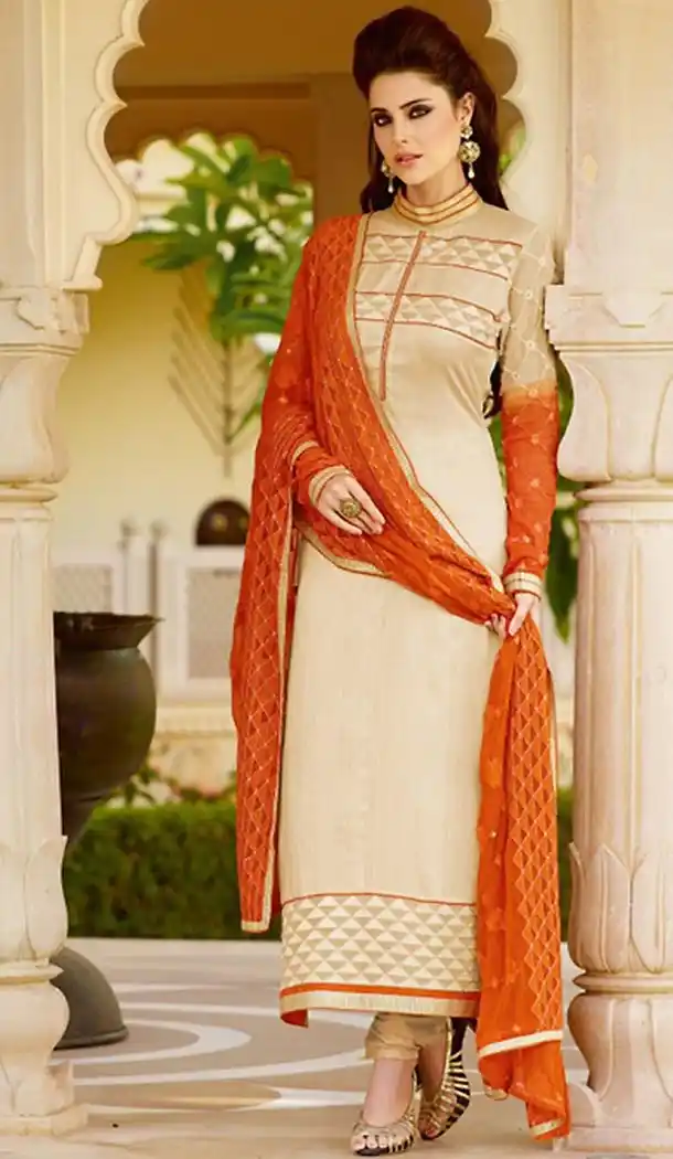 Tussar Silk Fabric Brown Color Straight Cut Churidar Kurta Dresses | FH477073730