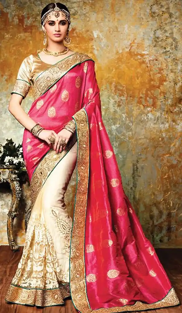 Pink Color Silk Traditional Saree with Blouse | FH477173731