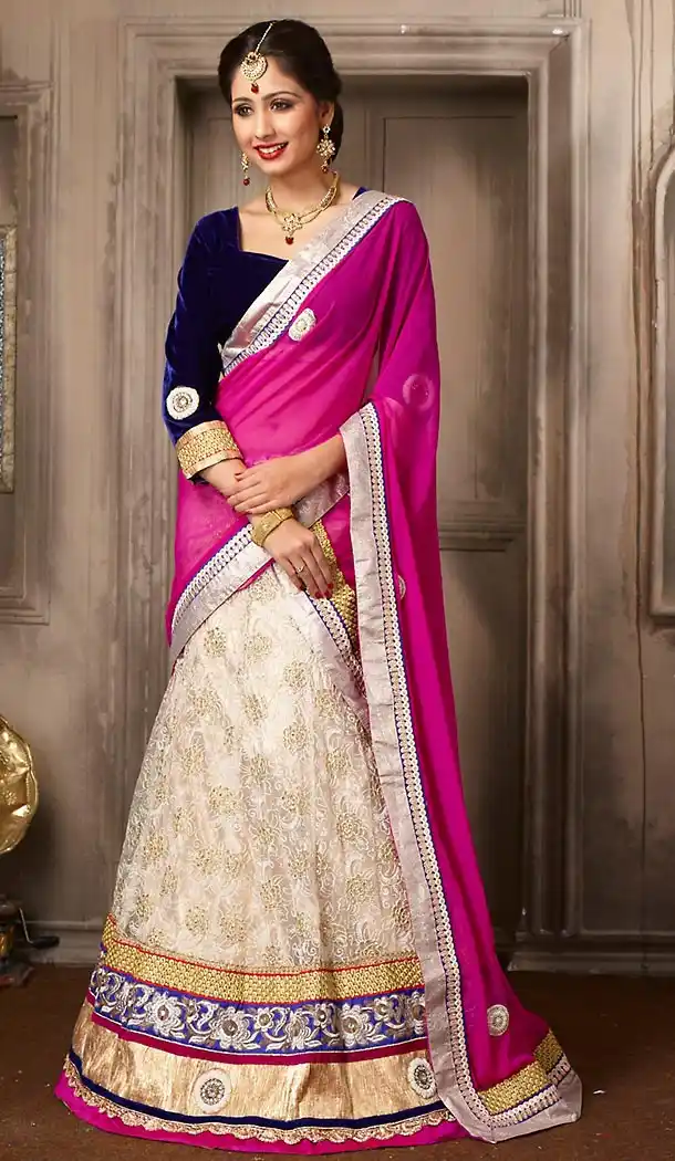 White Color Georgette Designer Lehenga Choli | FH479474026