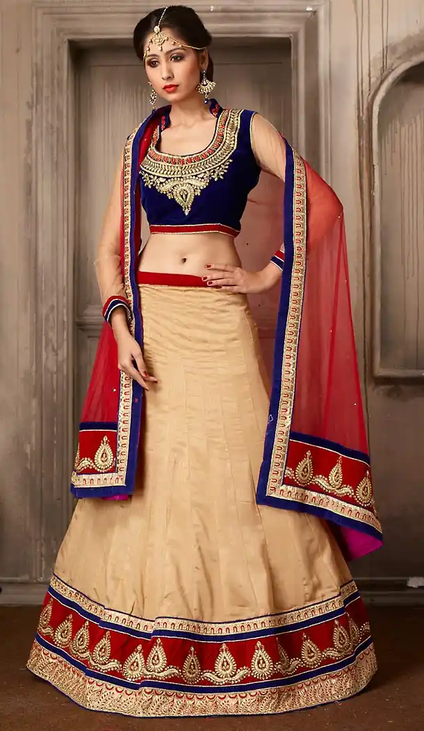 Beige Color Net A Line Style Party Wear Lehenga Choli | FH479574039
